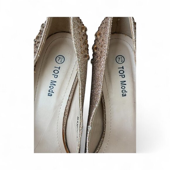 Top Moda Women's Studded Platform Stiletto Size 7.5 - Picture 8 of 8